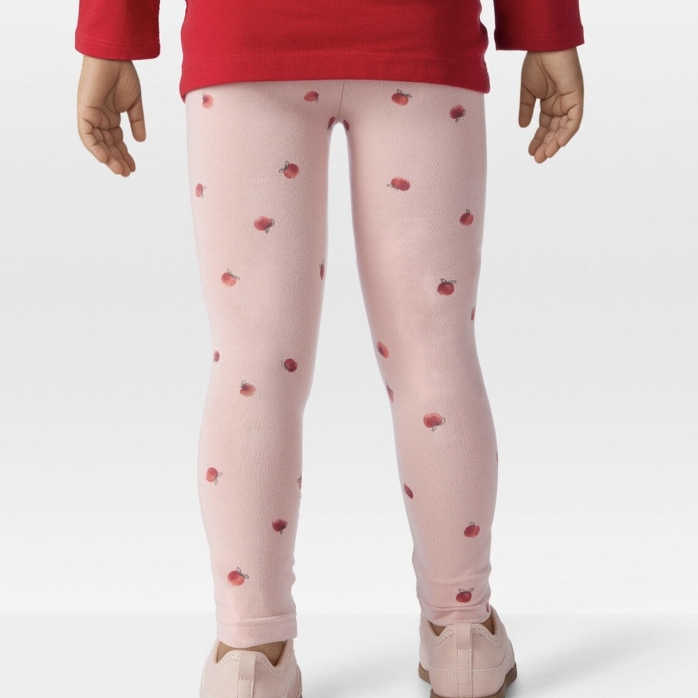 ⭐️⭐️ 5/$15 Girls' Pink Apple Print Leggings